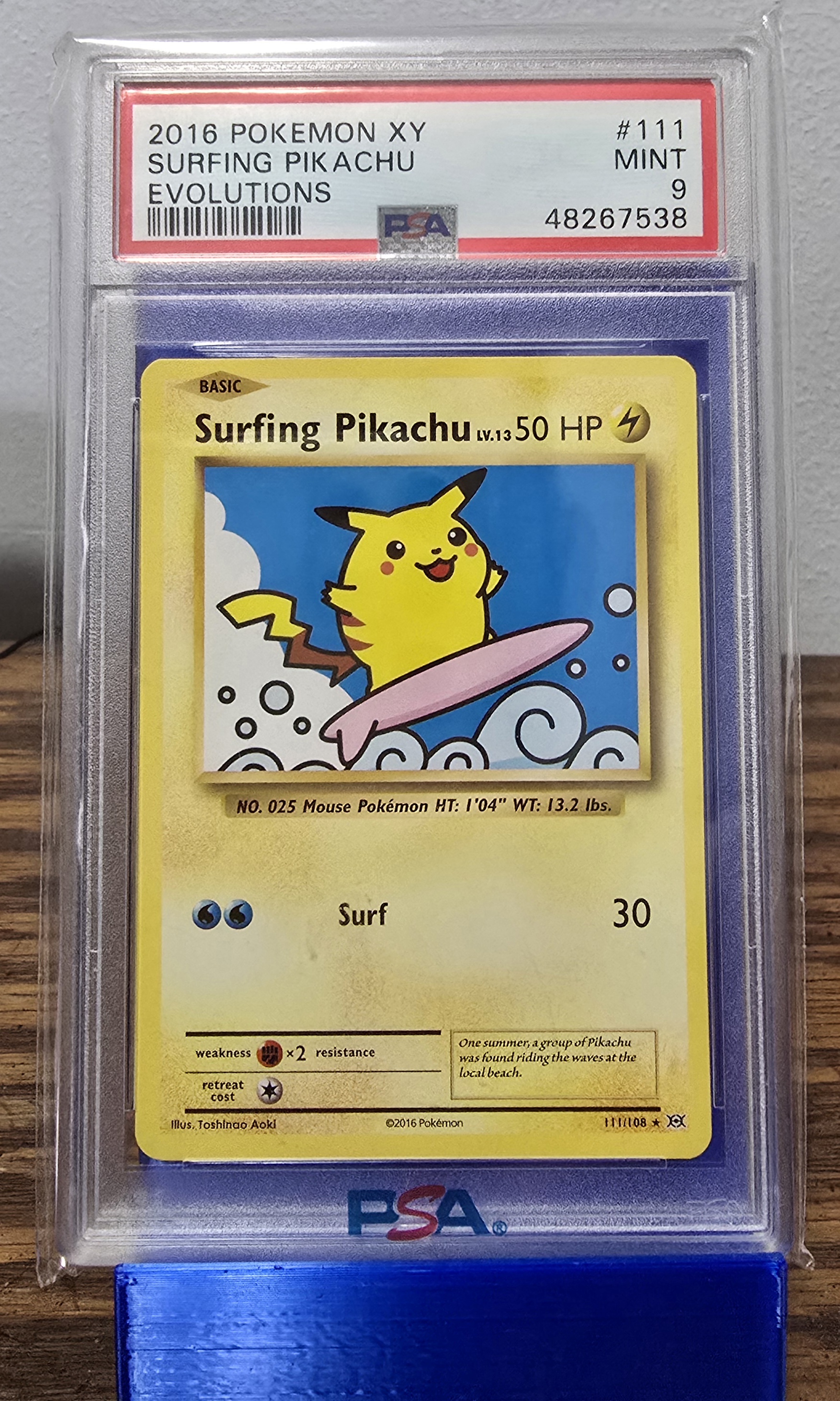 PSA 9 Surfing Pikachu