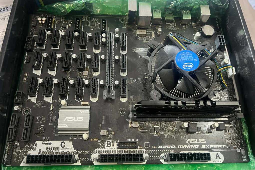 ASUS B250 mining expert motherboard + cpu i3 7100 + 8gb ram  #43